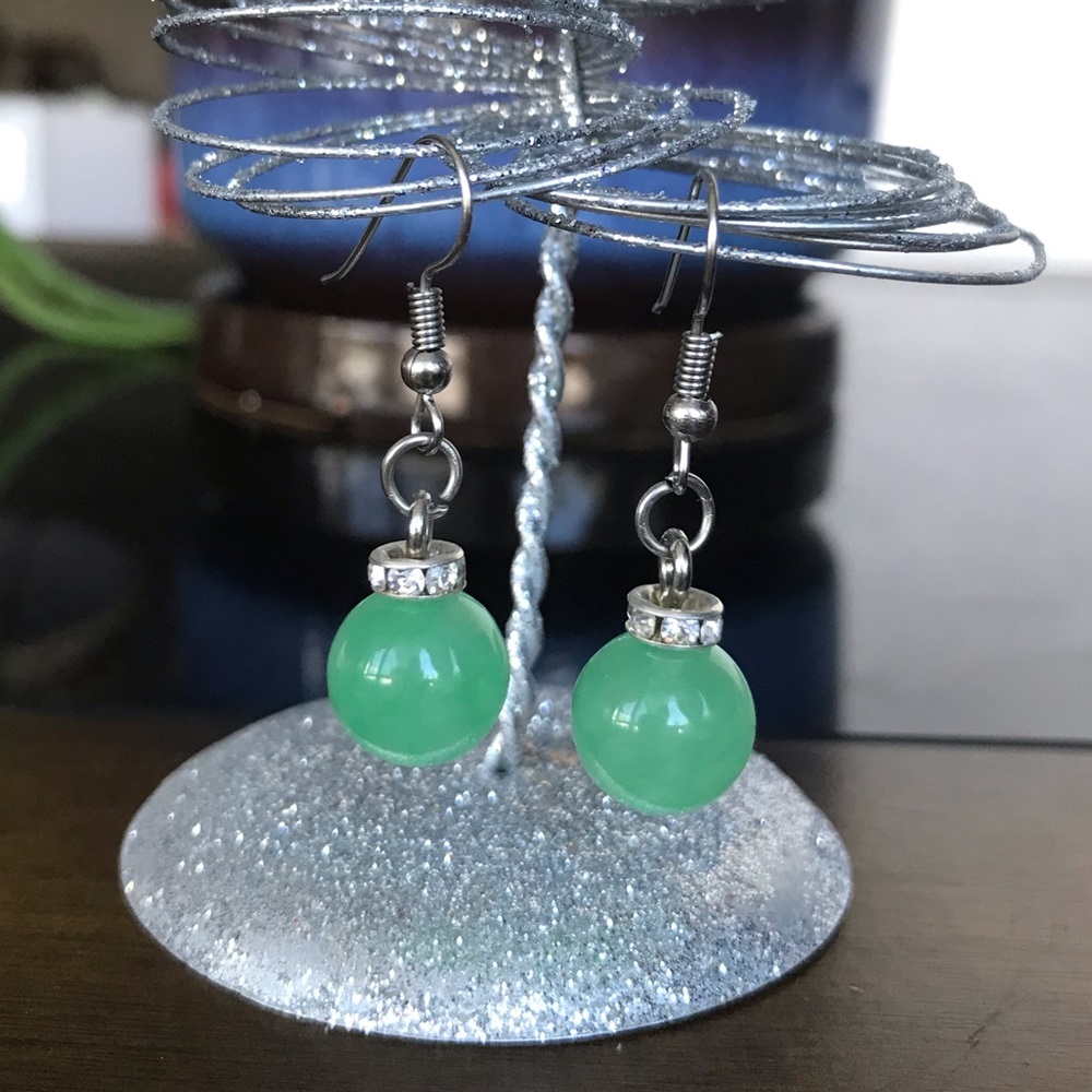 ❤️Aventurine Good Luck🍀Gemstone Drop Earrings